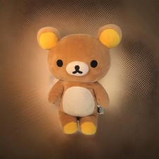 Rilakkuma Dream Plush Bear Zipper Pouch on Back Bean Bag Great Condition 14