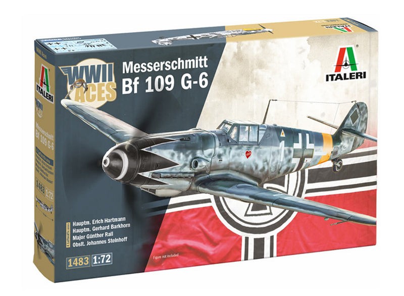 Italeri 1:72 Bf 109 G-2/G-6 Aces Plastic Model Kit - Image 2