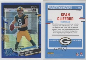 2023 Panini Donruss Optic Rated Blue Hyper Prizm Sean Clifford #242 Rookie RC