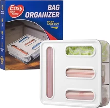 Food Storage Bag Organizer, 4 in 1 Plastic Bag Organizers for Gallon, Quart, Sna