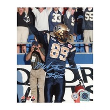 Milt Stegall Signed Winnipeg Blue Bombers Football 8x10 Photo