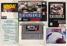 COMPLETE Tecmo Super Bowl III 3 FINAL EDITION Super Nintendo SNES CIB - TESTED