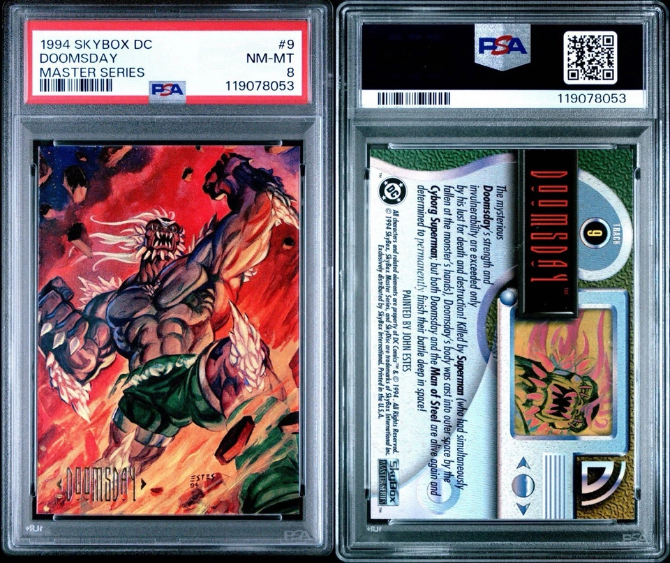 Doomsday 1994 Skybox Master Series DC Comics #9 PSA 8 - Image 2 of 2