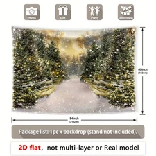 2D Flat, Not Multi-Layer or Real Model, 1pc, 7x5ft8x6ft10x8ft, Winter Christmas