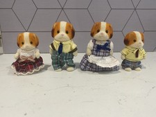 SYLVANIAN FAMILIES CHIFFON DOG FAMILY #5000 COMPLETE  & DRESSED -£10