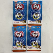 Paw Patrol Pacifier 2 Pack BPA Free Silicone w/Covers Nickelodeon Lot of 4 Packs
