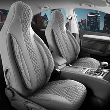 2x Sitzbez�ge passend f�r BMW X6 E71 (in Grau) | Vorne | Pilot-Style