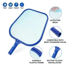 Pool Spa Hot Tub Pond Fountain Leaf Skimmer Rake Net for Removing Leaf, Debris,