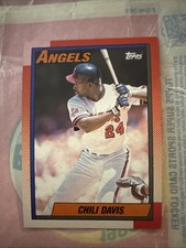 1990 Topps Baseball Card #765 Chili Davis California Angels