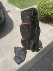Affinity 13-Way Divider Golf Cart Bag Black/Orange with Rain Cover & 6 Pockets — photo 1
