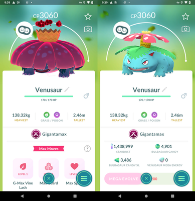 #ad #ad Gigantamax Venusaur lv50 3 Gmax moves Tr de 20K Stardust $6.90