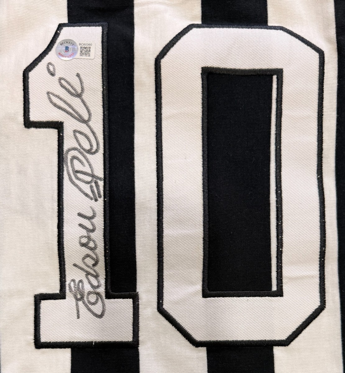 Brazil Pele Signed Santos Soccer Jersey Full Name 