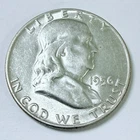 1956 Franklin Half Dollar — 90% Silver — Circulated Coin #5219