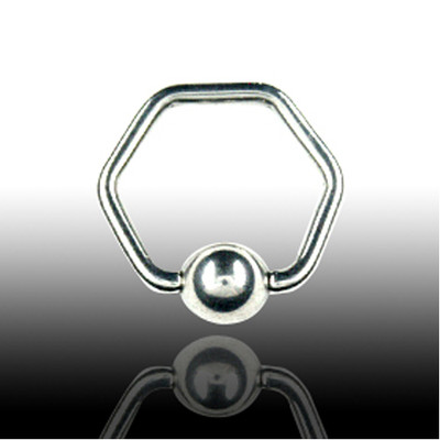 BCR Hexagon Ring Augenbraue Intim Ohr Septum Piercing