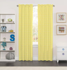LOT OF 2 - Eclipse Tree Tops Blackout Curtains Panel GIRAFFE YELLOW 42"x63"