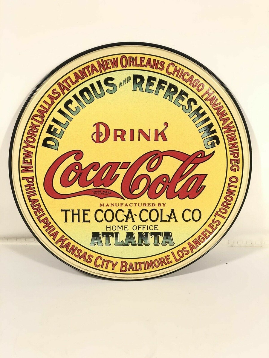Retro Coca-Cola Tin Sign Keg Label Desperate Enterprises Repop