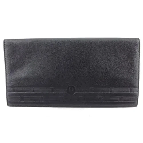 Portefeuille long logo Dior cuir authentique d'occasion E1624