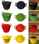 Plastic Laundry Flexi Hamper Bucket Tub Construction Container 42 L Trug Handles