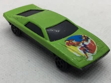 Vintage Hunson Trading Green Iron Man & Spiderman Tampos Loose Diecast 1:72