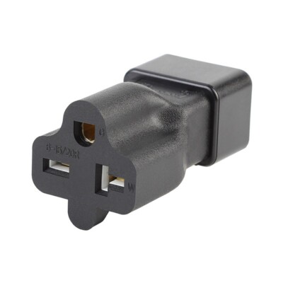 IEC C20 to Nema 6-15/20R[20A 250V]Comb Adapter,C20 20A toT Blade 20Amp,PA-0206