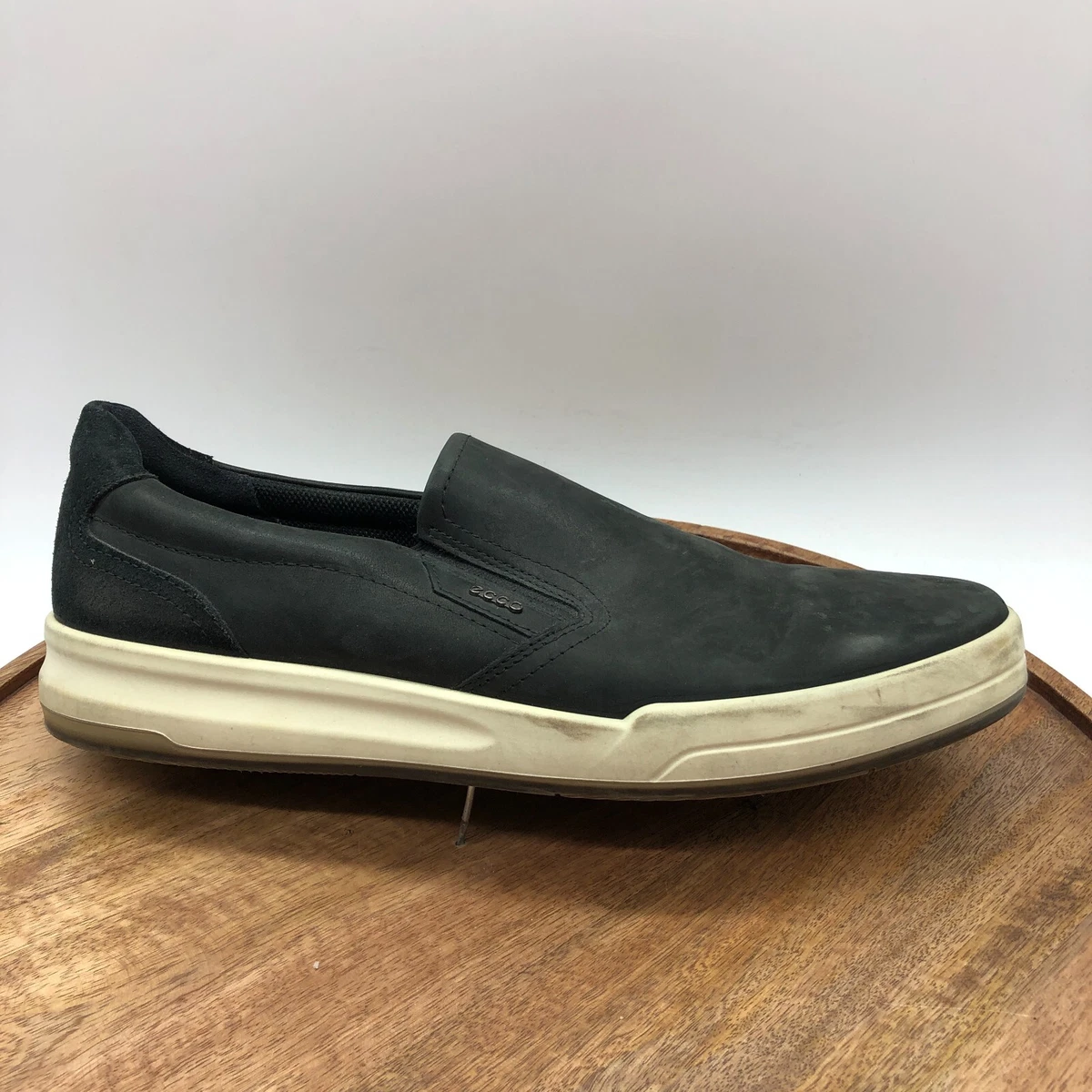 hår Saks Dum ECCO Jack Slip on Black Leather Casual Sneakers Men&#039;s Size 10 US /EUR  44 | eBay