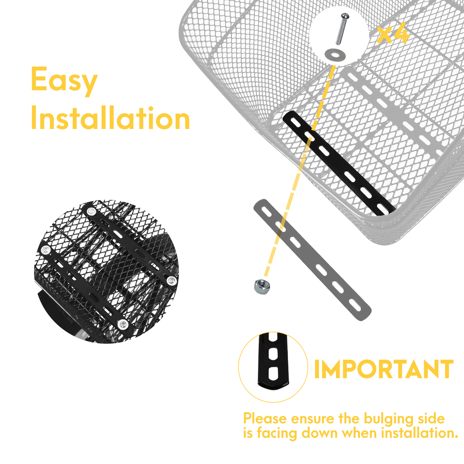 CD Bike Bicycle Rear Mesh Basket Quality Metal Wire with Rust