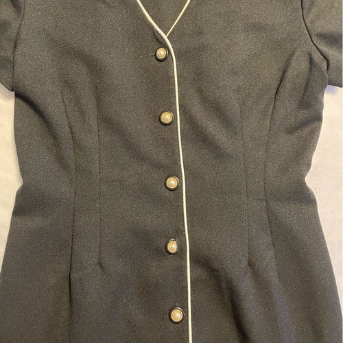 Abito donna La Belle taglia vintage 11 nero con bottoni made in USA - Foto 5 di 9