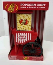 NEW, JELLY BELLY POPCORN CART BEAN MACHINE & BANK - NIB