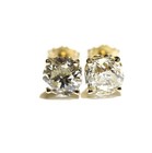 New GIA 14k yellow gold 2.01ct SI2 J round diamond stud earrings Natural — photo 4