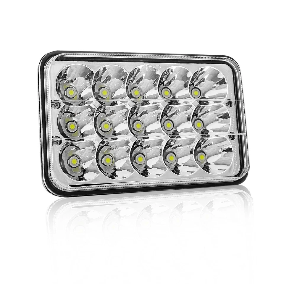 4PCS 4x6" Led Headlights Hi/Lo Sealed Beam for Chevrolet El Camino K5 Blazer DOT Foto 2 de 4