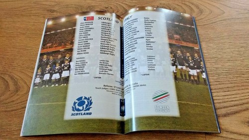 Scotland v Italy Rugby Union Programmes 1985 - 2011 - Picture 11 of 15