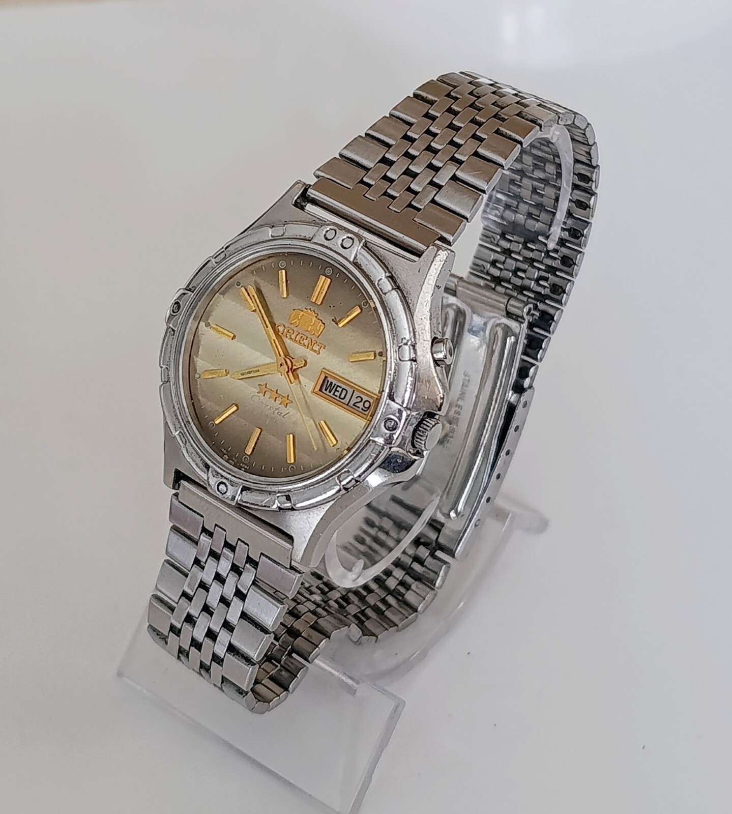 Men's wristwatch Orient Crystal 21 jewels Automatic Japan.