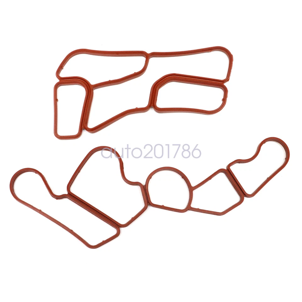 Carcasa de filtro de aceite de motor nueva + junta de enfriador de aceite para Benz GL450 2012 Foto 3 de 4