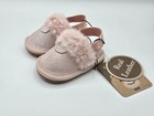 Bearpaw Infant Real Leather Suede Sandal Shoes Pink 0-6 months Size 1 - New