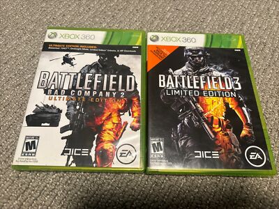 Xbox 360 : Battlefield Bad Company 2 Ultimate Edition & Battlefield 3 - Works