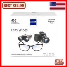 Non-Abrasive Lens Cleaning Wipes - 600 Count for Streak-Free Shine on All Optics