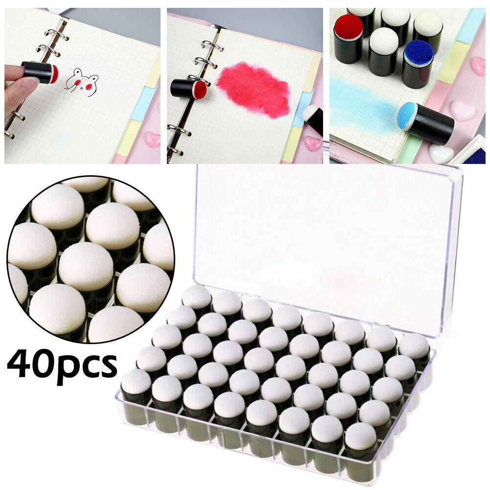 80x Finger Sponge Paint Ink Pad Dauber Scrapbook Handmade DIY Stamp