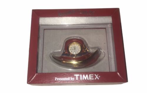 RED HAT SOCIETY WATERBURY CLOCK CO PRESENTED BY TIMEX PURPLE FLOWERS WITH BOX - Picture 1 of 3