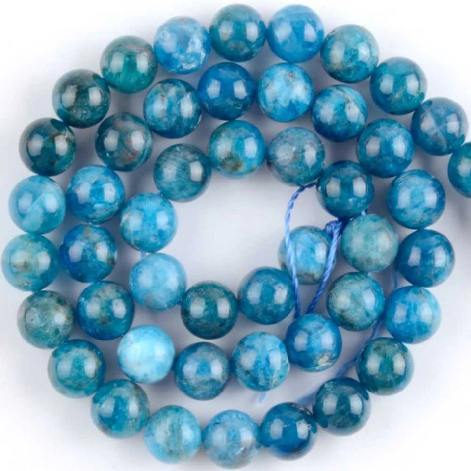 Cuentas sueltas de piedras preciosas de apatita natural de 14,5 pulgadas Taseel bendición curación 1 pieza Foto 4 de 4