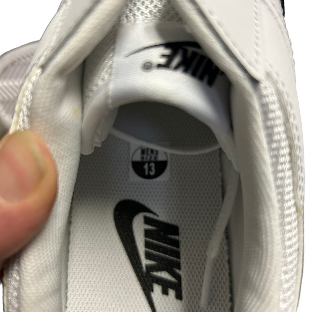 Nike Match Supreme White Black Leather Fashion Sneaker Shoes Nike Match Supreme White Black Leather Fashion Sneaker Shoes