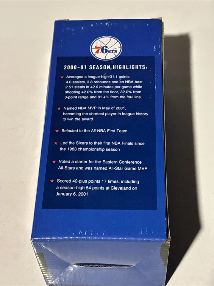 Philadelphia 76ers Allen Iverson Jersey Retiro Bobblehead (A030) Foto 3 de 3