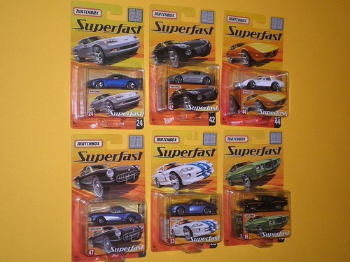 MATCHBOX NEW SUPERFAST US SPORTS COUPÉ COLECCIÓN 6 unidades como nuevo en excelente embalaje original de Mattel - Imagen 2 de 4