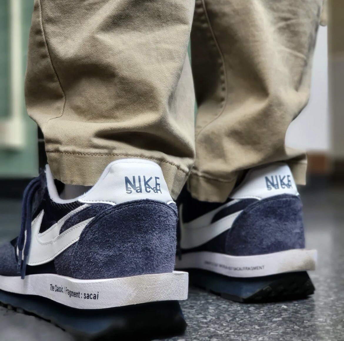 Fragment Design x Sacai x Nike LDWaffle “Blackened Blue” - Men's