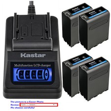 Kastar Battery LCD Quick Charger for Sony NPF950 NP-F960 NP-F970 NP-F975 NP-F990