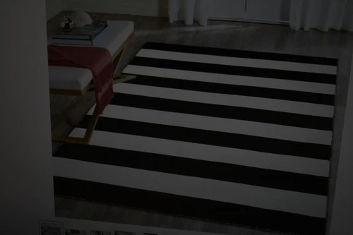 Liora Manne Sorrento Hand Woven Rugby Stripe Black Rug 24" x 36" Indoor/Outdoor - Picture 5 of 5