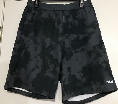 NWT Fila Mens Noxil Tie Dye Jersey Training Shorts, French Terry Lined Size L