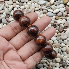 Adorable 18 MM Akar Laka Bracelet Dalbergia Parviflora 13 Beads Kayu Menang #28