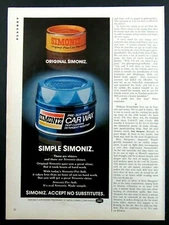 1977 SIMONIZ Pre-Softened CAR WAX Magazine Ad
