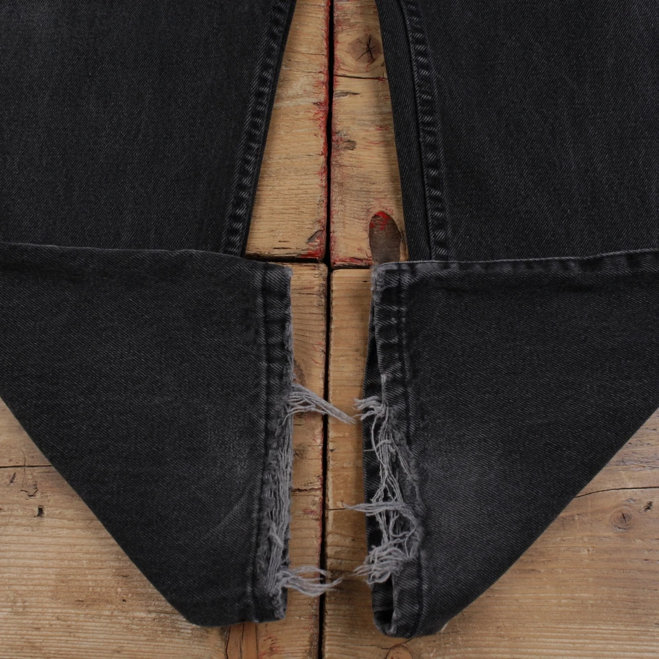 Vintage Levis 545 Jeans 34 x 29 USA Made 90s Dark Wash Straight Grey Brown Tab - Image 4 of 4