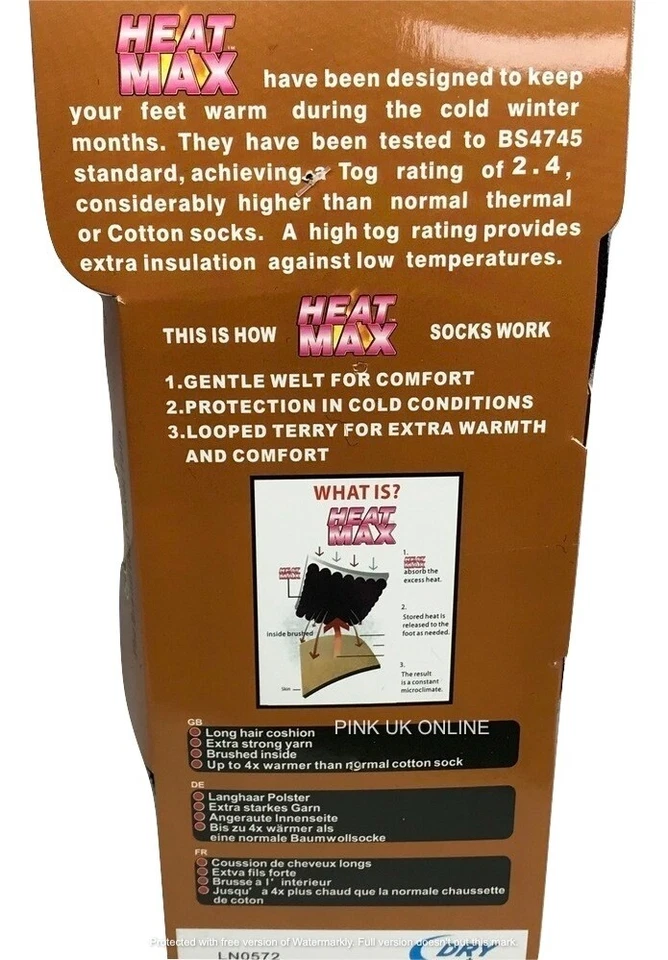 Black 3 Pair Ladies Warm Merino Lamb Wool Thermal Socks Outdoor Thick Heavy Duty - Image 3 of 3